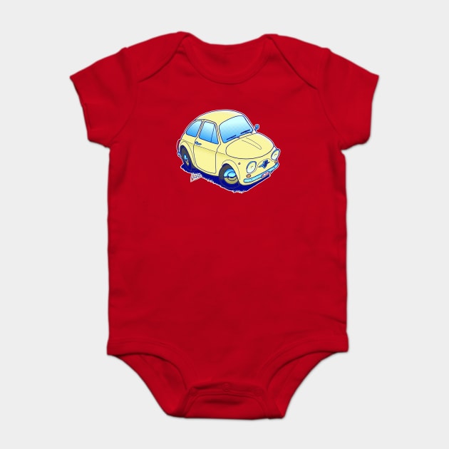 Classic Fiat Cinquecento just the car Baby Bodysuit by Andres7B9